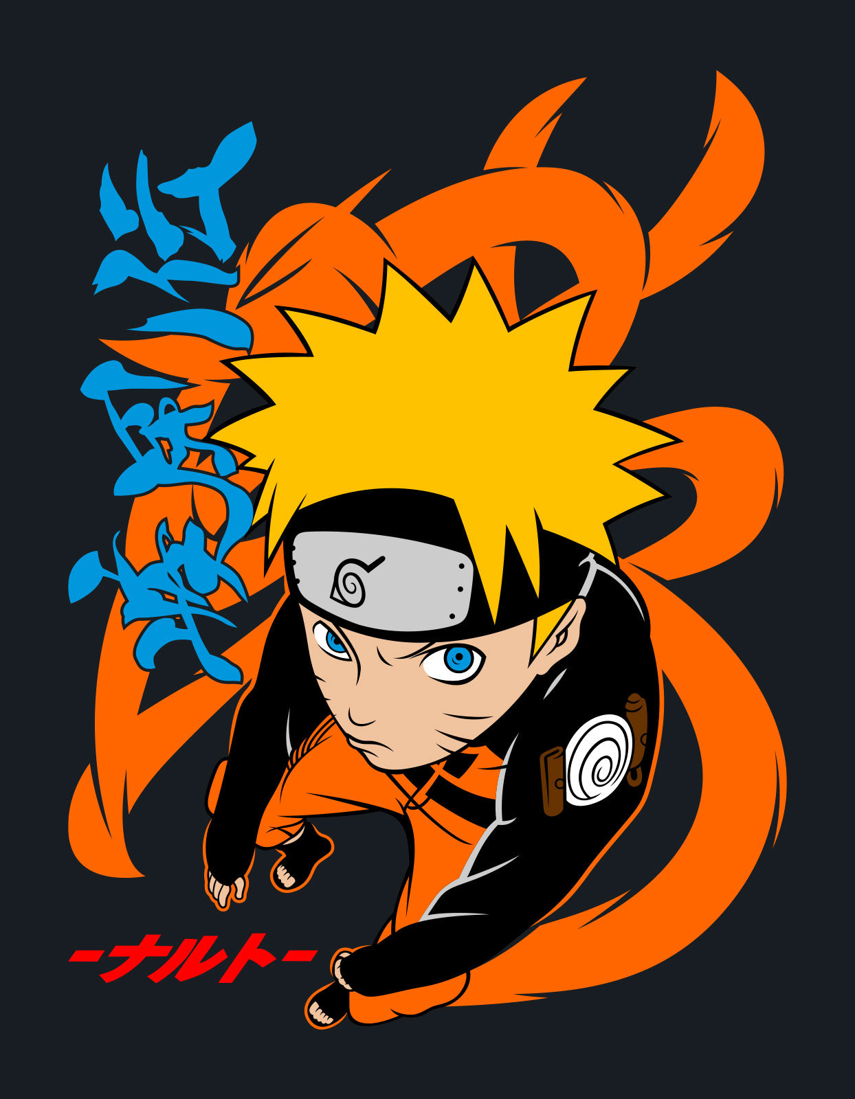 NARUTO Anime Graphic Print T-Shirt by WhimsyWrap whimsywrap