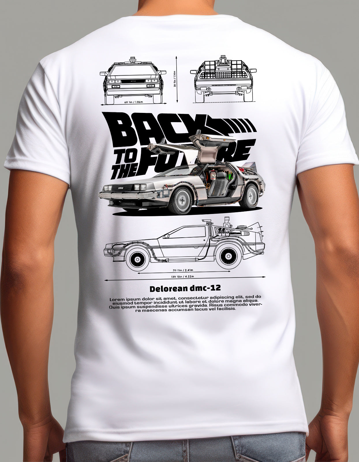 Deloren dmc 12 Car Collection Graphic Print T-Shirt by WhimsyWrap whimsywrap