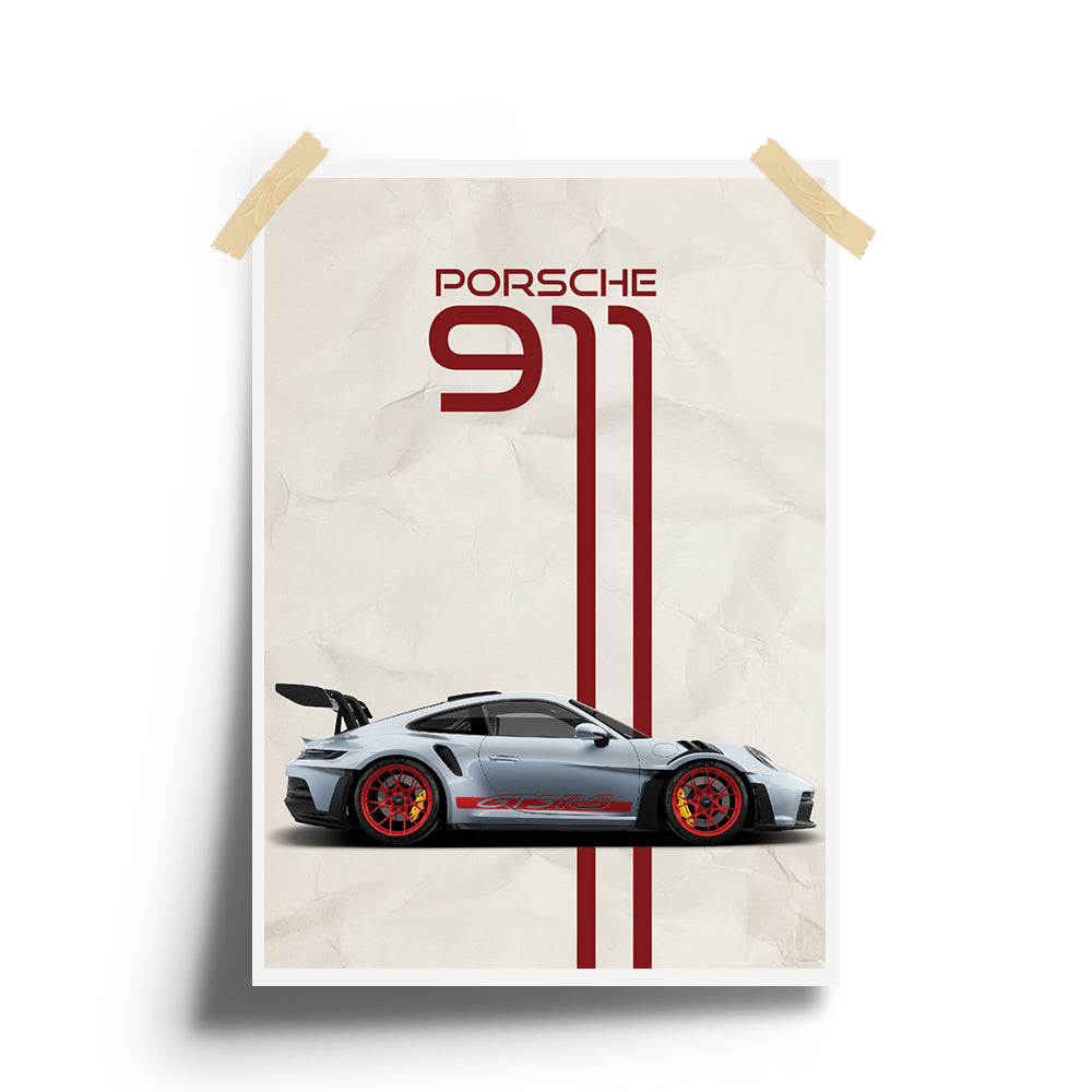 Porsche 911 Wall Poster whimsywrap