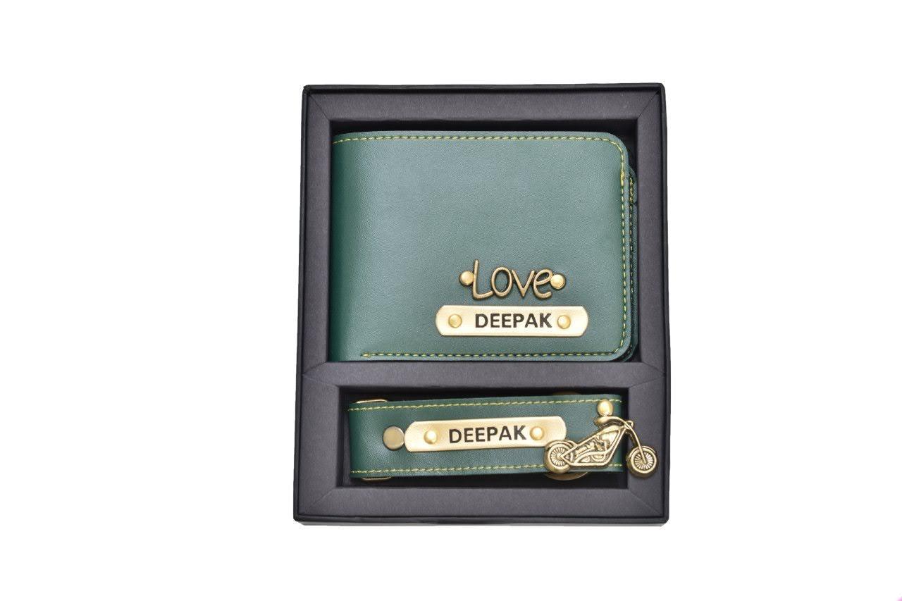 WhimsyWrap Leather Wallet and Keychain Gift Set whimsywrap