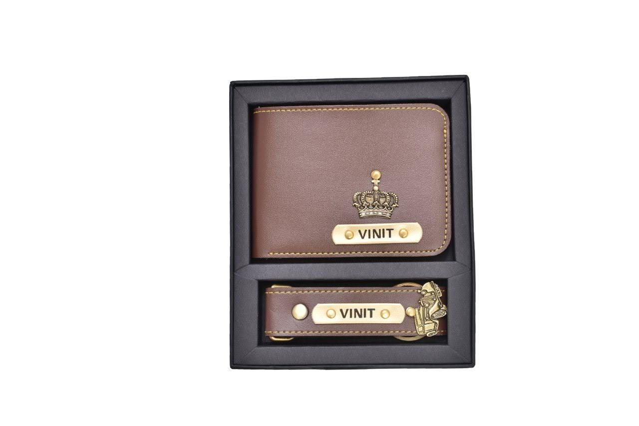 WhimsyWrap Leather Wallet and Keychain Gift Set whimsywrap