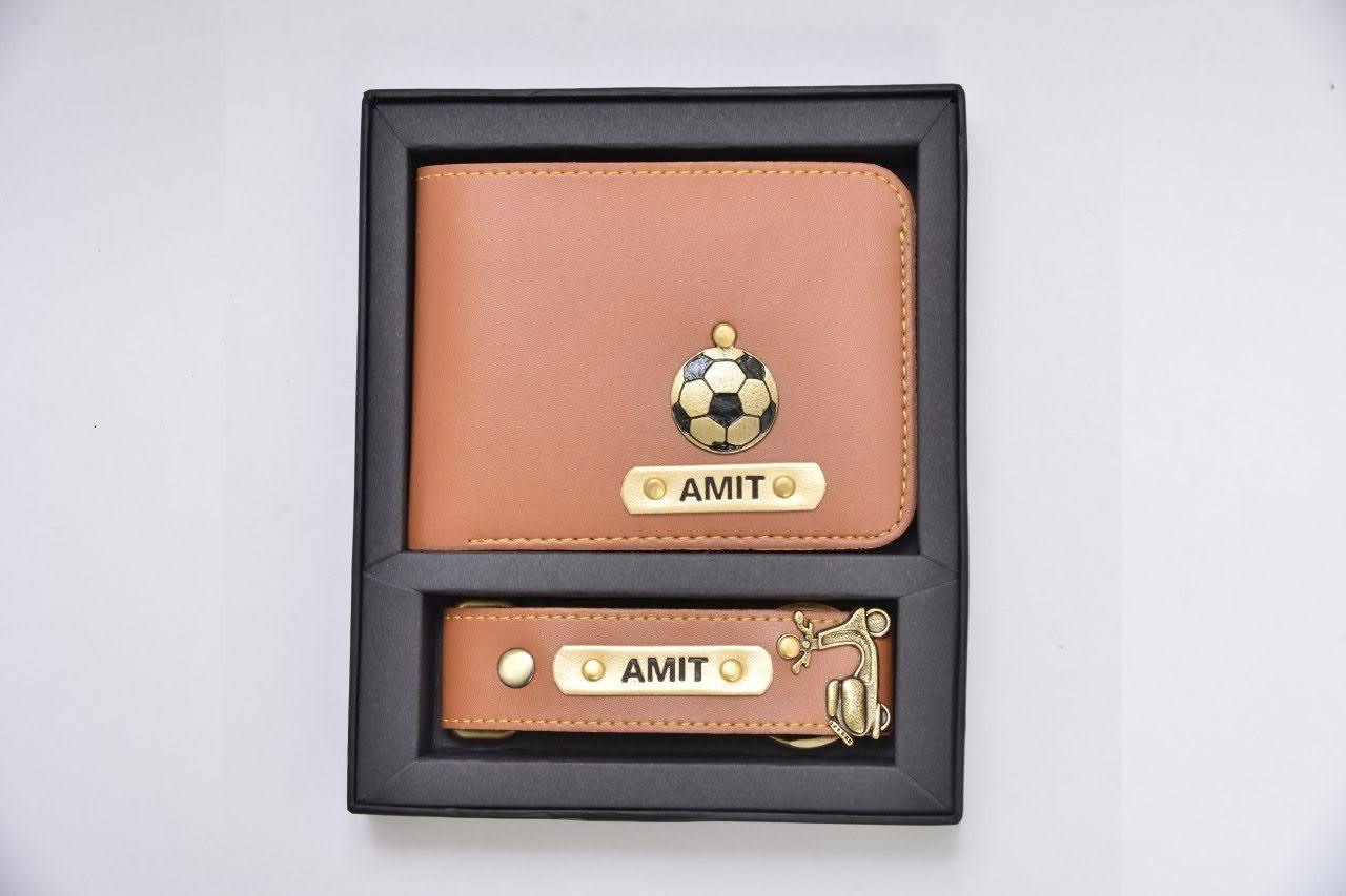 WhimsyWrap Leather Wallet and Keychain Gift Set whimsywrap