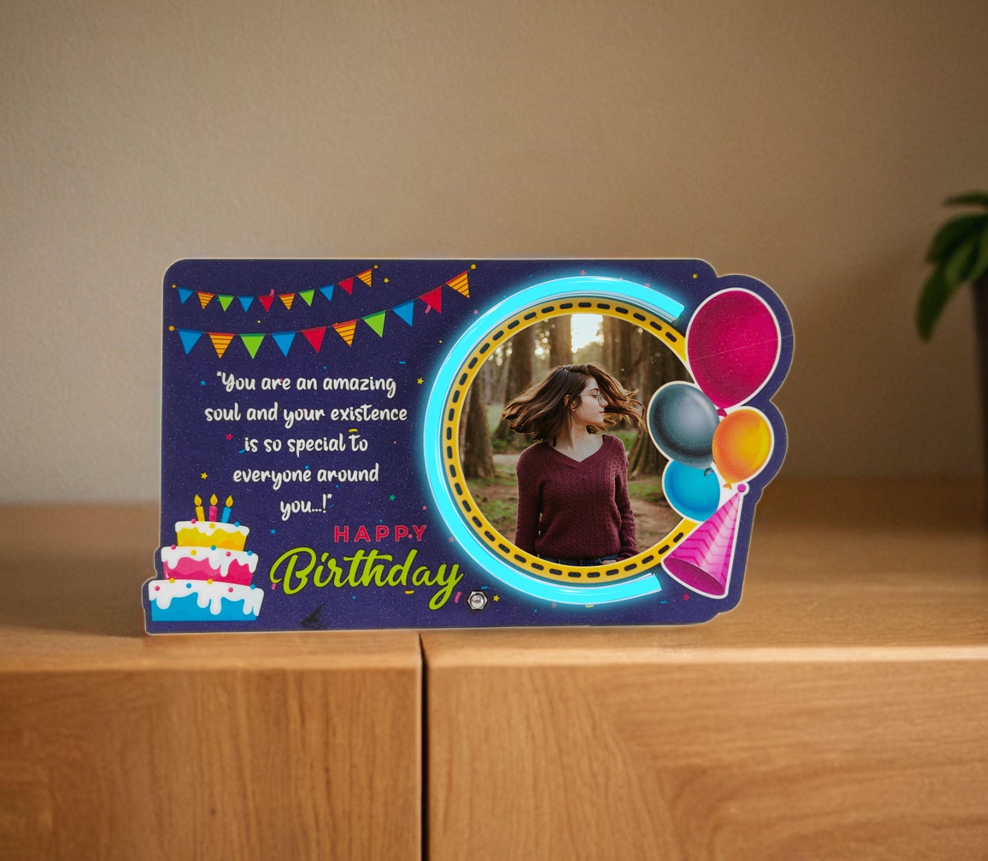 LED NEON Happy Birthday Stand whimsywrap