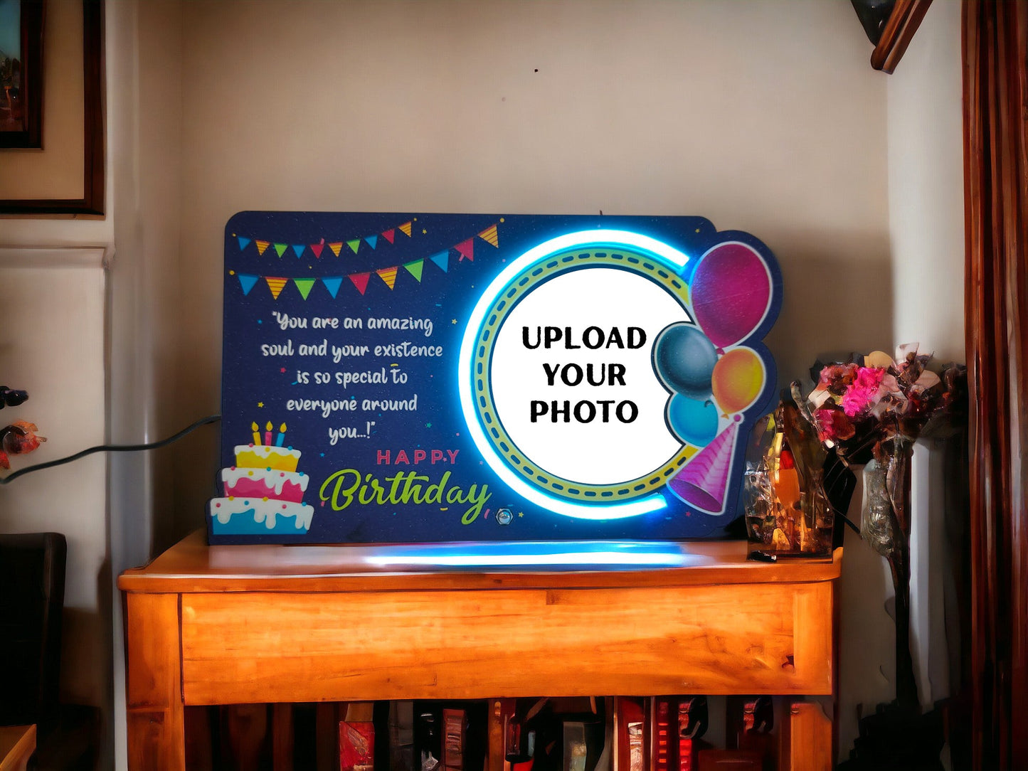 LED NEON Happy Birthday Stand whimsywrap