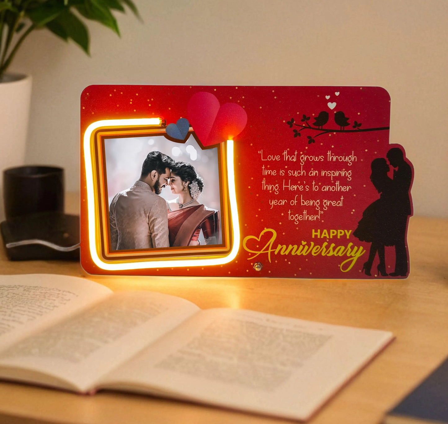 LED NEON Happy Anniversary Stand whimsywrap