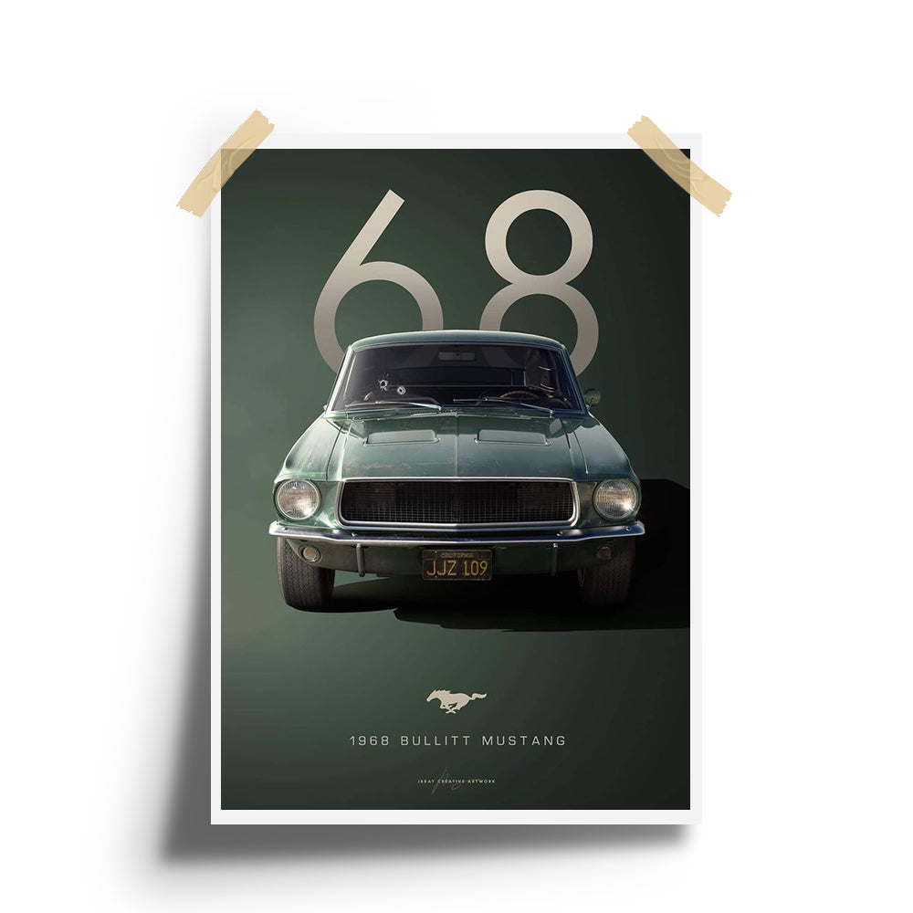 68 Car 1968 BULLITT MUSTANG whimsywrap