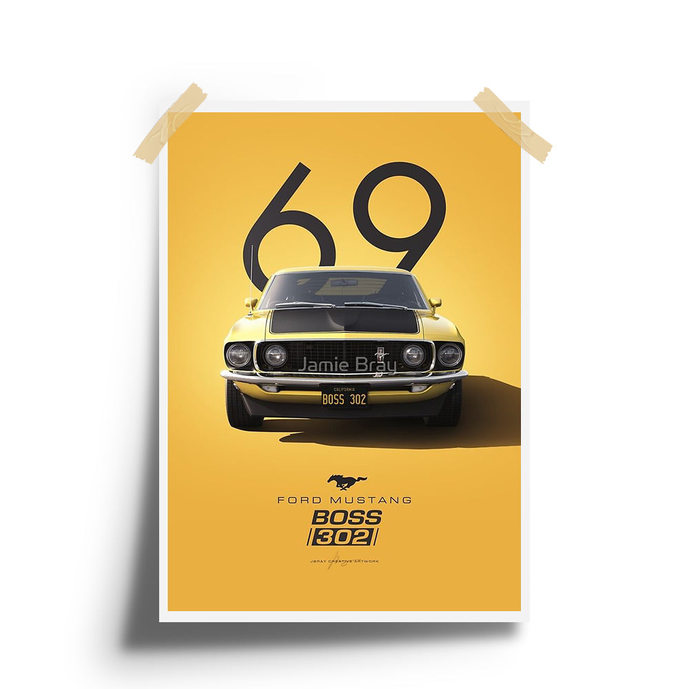 69 Car BOSS 302 Yellow whimsywrap