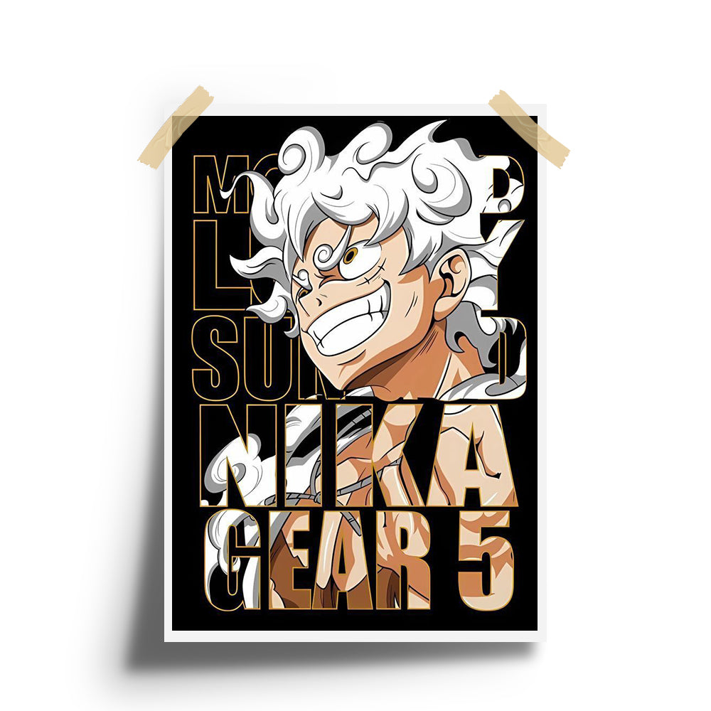 NIKA GEAR 5 Anime Wall Poster whimsywrap