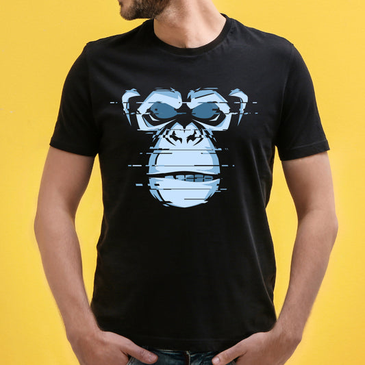 Shop the 'Blue Monkey' Unisex Graphic T-Shirt by WhimsyWrap, featuring a fun and vibrant cartoon blue monkey design. This playful and stylish T-shirt is perfect for casual wear, adding a unique, colorful touch to your wardrobe. Ideal for both men and women who love quirky, animal-themed graphic tees.