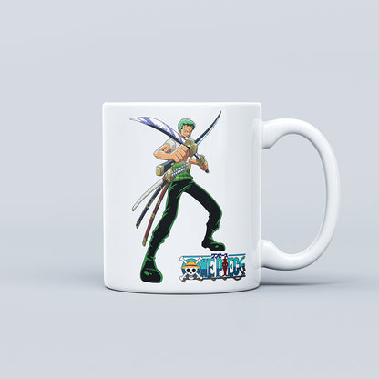 Roronoa Zoro Mug | Mug Printed Ceramic Coffee Mug & Tea Cup, Gift for Anime Lovers, 350 ML