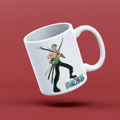 Roronoa Zoro Mug | Mug Printed Ceramic Coffee Mug & Tea Cup, Gift for Anime Lovers, 350 ML