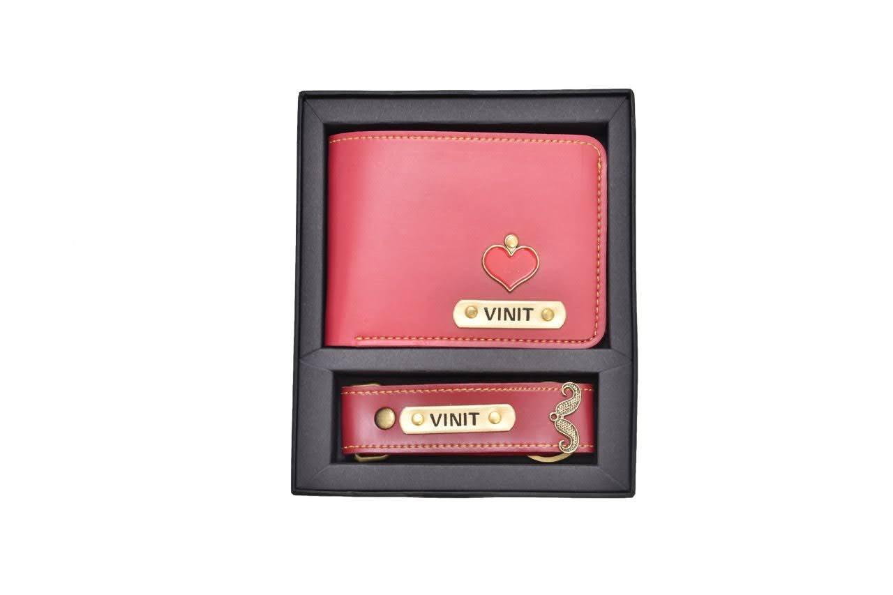 WhimsyWrap Leather Wallet and Keychain Gift Set whimsywrap